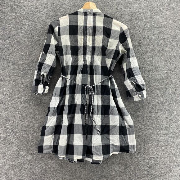 Victoria's Secret Dress Women PS Petite Small Black Plaid V-Neck Sheath Short - Picture 2 of 9